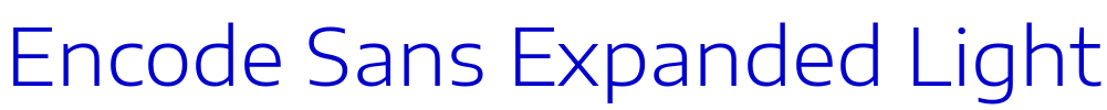 Encode Sans Expanded Light الخط